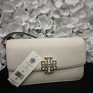 Tory Burch Cream Leather Crossbody Bag